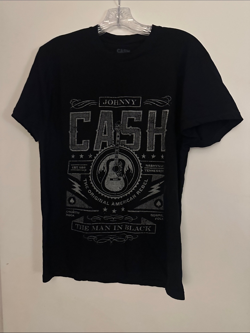 Ash Black Johnny Cash Graphic Tee